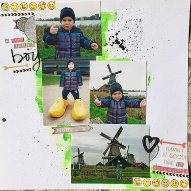 A Happy Lucky Boy Having a Good Time in Netherlands