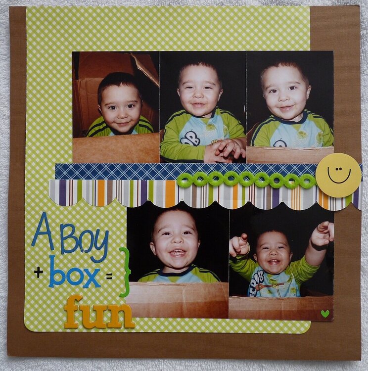 A Boy + box = FUN