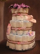 Purple Diaper cake