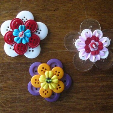 Stacked Flowers - Buttons 3