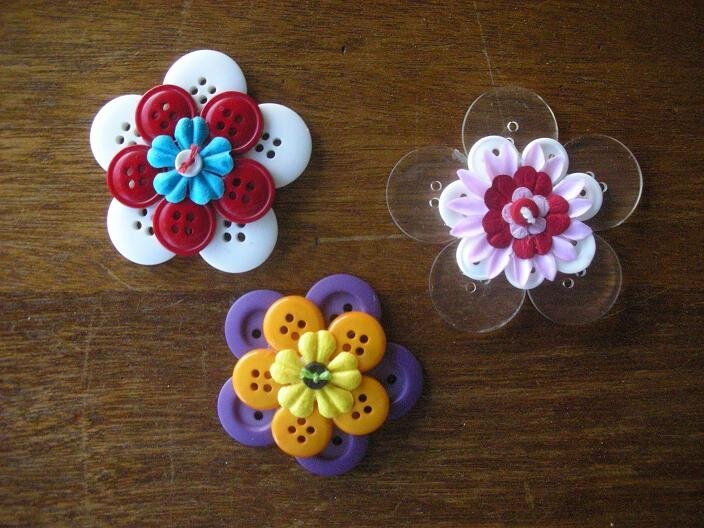 Stacked Flowers - Buttons 3