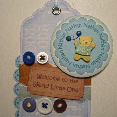 Nathan - Welcome to the Word Little One! - Gift Tag