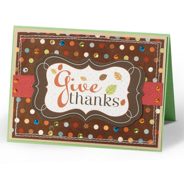 Give Thanks blinged out Card