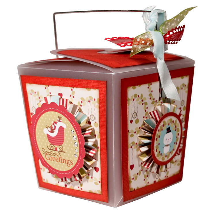 Gift Box using Imaginisce Santa&#039;s Little Helper Collection