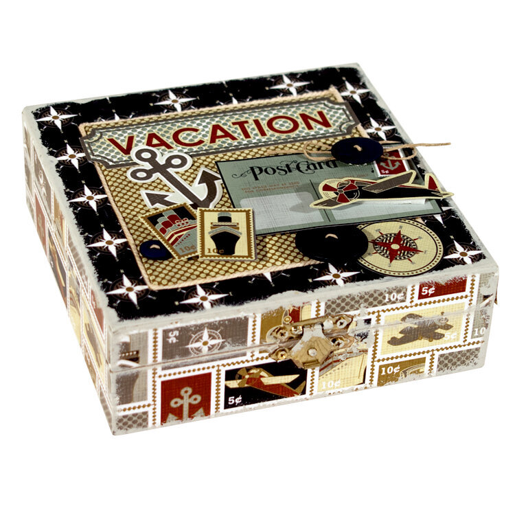 Vacation Treasure Box using Bon Voyage from Imaginisce