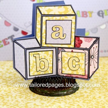 Little Cutie Baby Block Card by Tracey Taylor