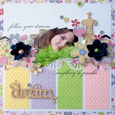 Little Cutie Follow Your Dreams Layout by Melinda Spinks