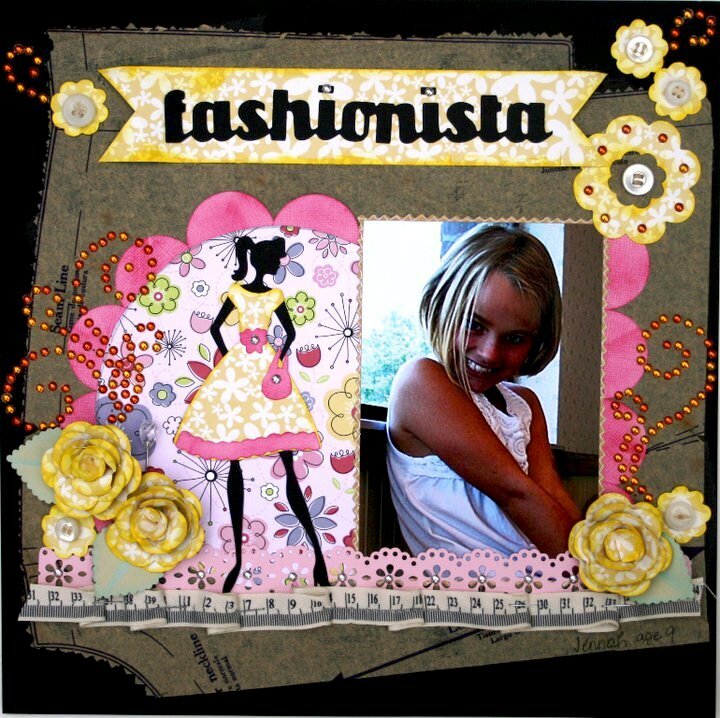 Little Cutie Fashionista Layout by Keely Yowler