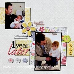 Little Cutie One Year Later Layout by Tracey Taylor