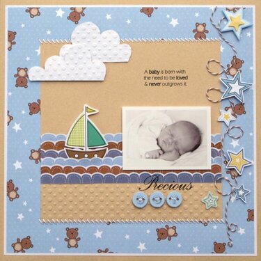 Little Cutie Precious Layout by Melinda Spinks