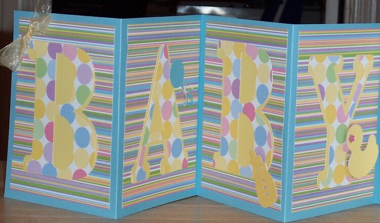 Baby - Accordian Card Opened View