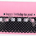 Pink polka dot card