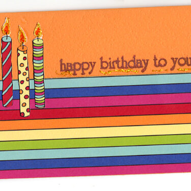 Scenic Route Birthday card with stickles