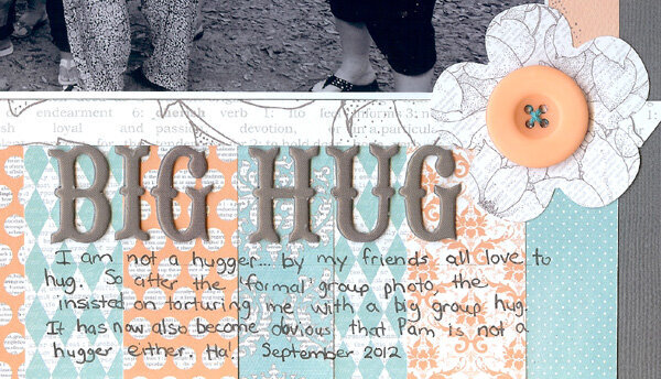 Big Hug (closeup of journaling)