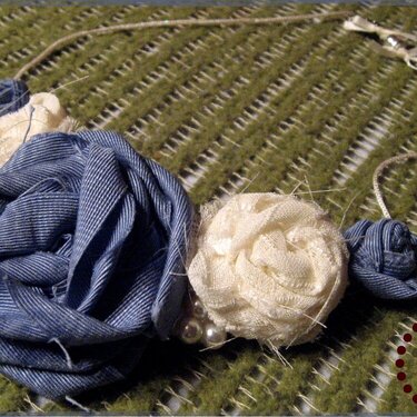 Fabric Flower Necklace