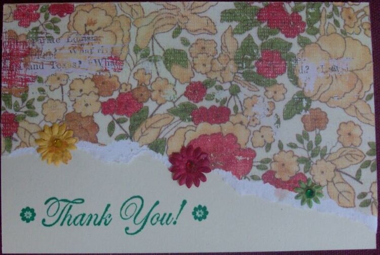 Thank You Card set of four
