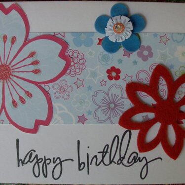 Flower Birthday card