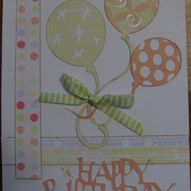 Happy Birthday Balloon card