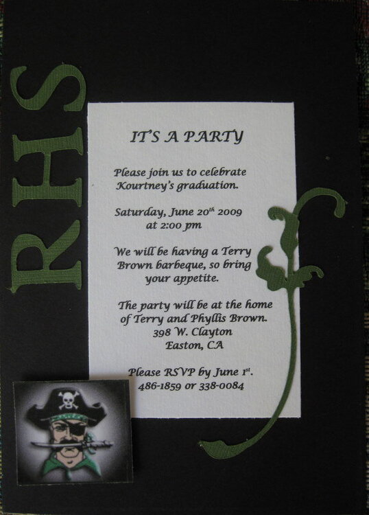 Invites for Kourtney&#039;s graduation party