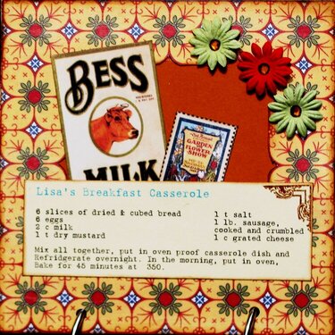 Recipe book kit from Scrappy chic cafe.