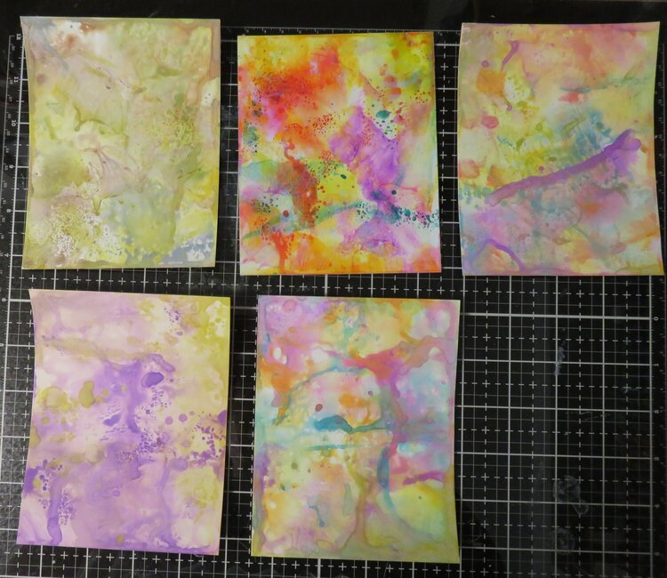 Distress oxides on glossy cardstock