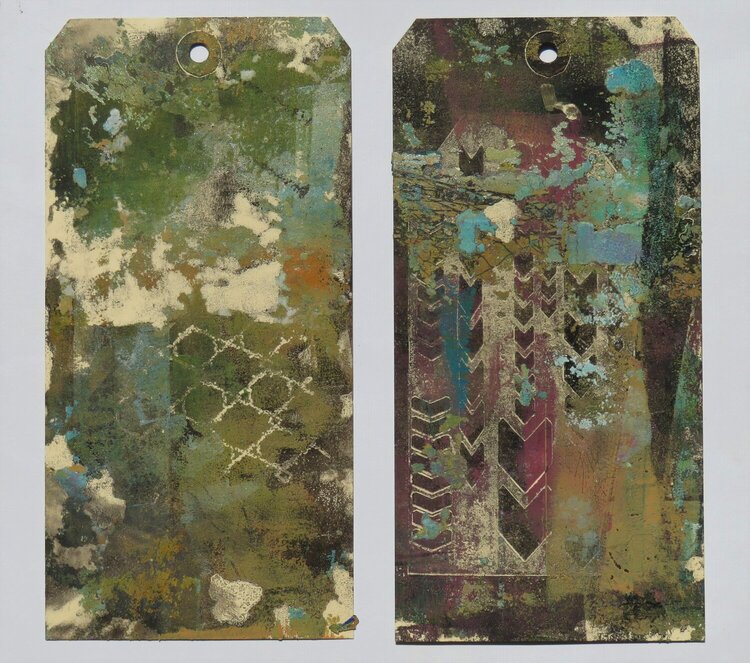 Gelli Plate Tags.