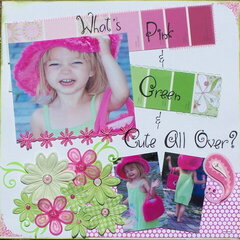 WHAT'S PINK & GREEN & CUTE ALL OVER?