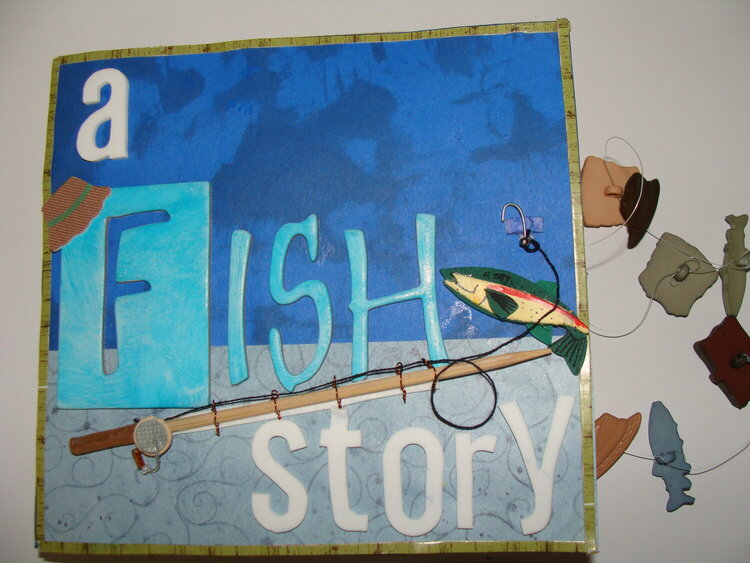 Paperbag Album Swap- Little Boy Fishing theme