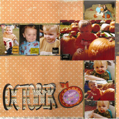 October Monthly Calendar Page