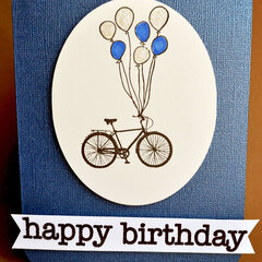 biking birthday card