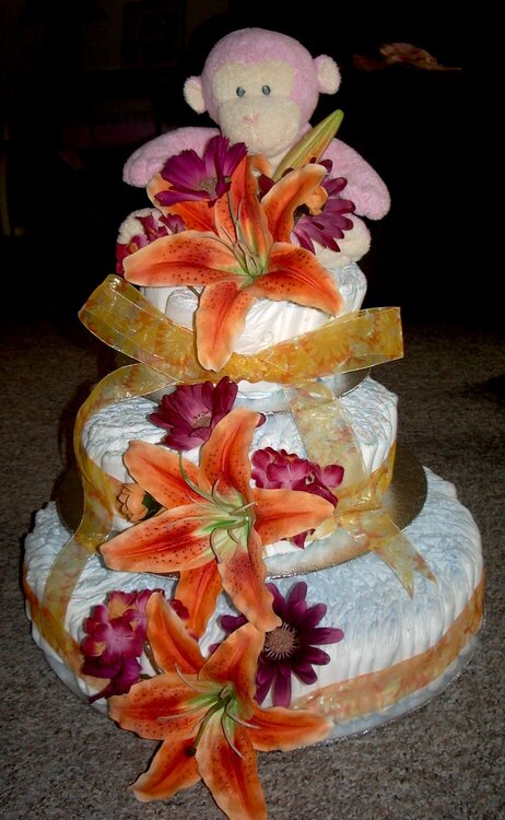 3 tier diaper cake