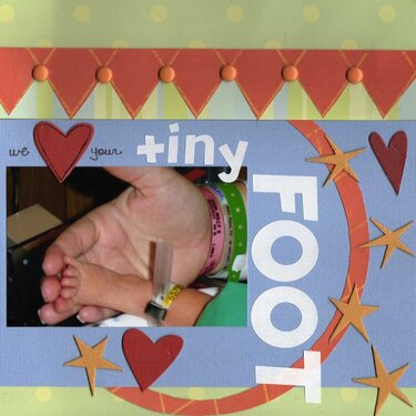 we love your tiny foot - NICU mini album