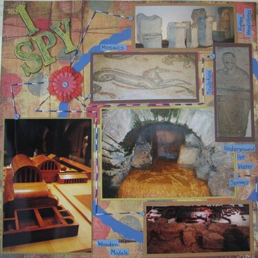 I Spy Wooden Models, Mosaics, Roman Headstones, Sculpture, Underground Hot Water Springs