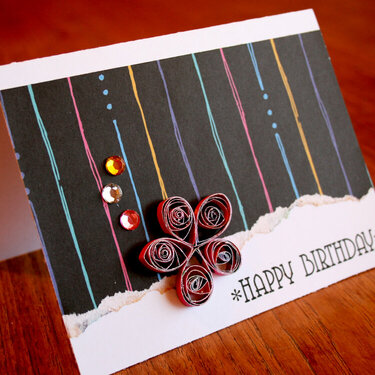 Quilling Happy Birthday Card *Rusty Pickle*