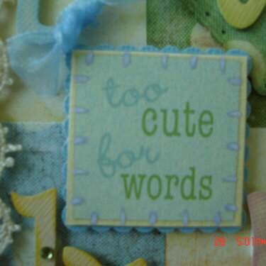 &quot;Too Cute for Words&quot; card...