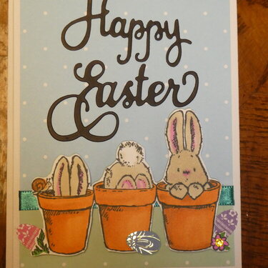 Easter Bunnies in clay pots - cover
