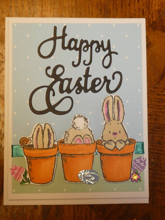 Easter Bunnies in clay pots - cover