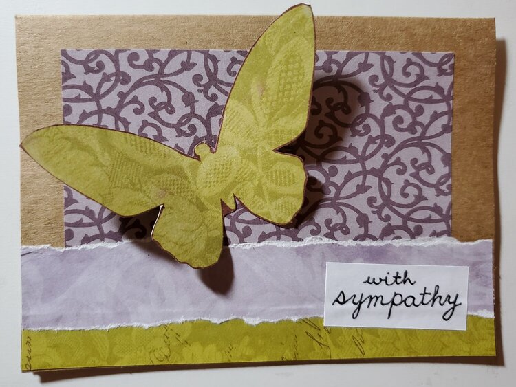 With Sympathy - Butterfly card