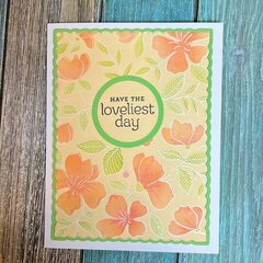 delicate floral print card