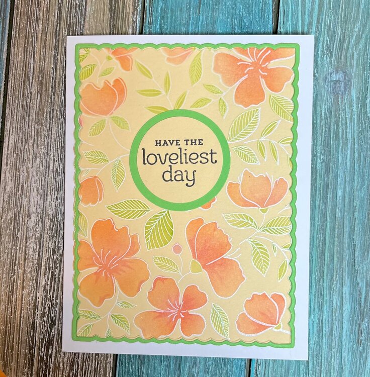 delicate floral print card
