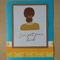 Paper scraps card