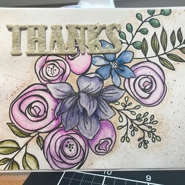 Sketched Flowers Thank You