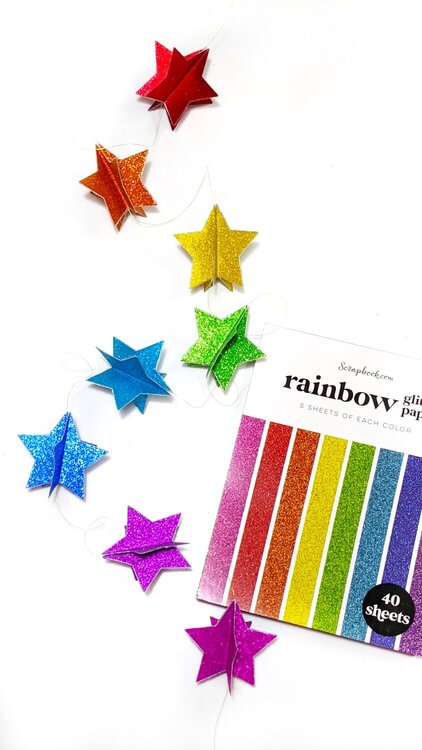 Rainbow Glitter Garland