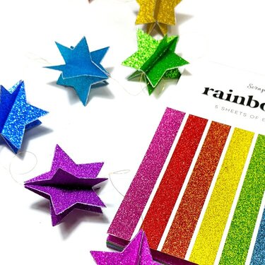 Rainbow Glitter Garland