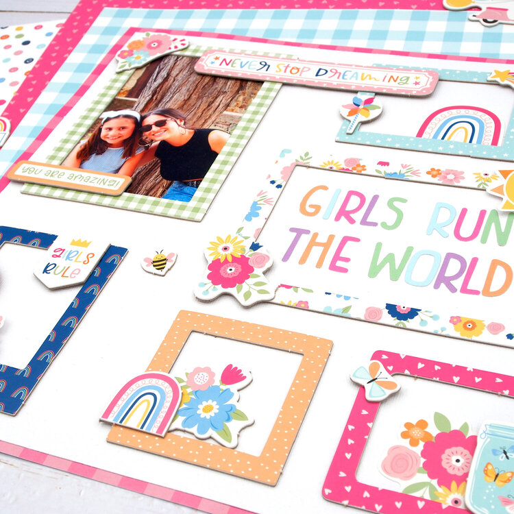Echo Park Paper Play All Day Girl Layout