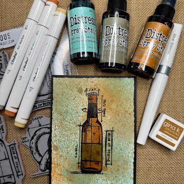 Blueprint beer bottle