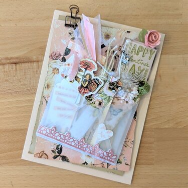 Valentine stuffed envelope card