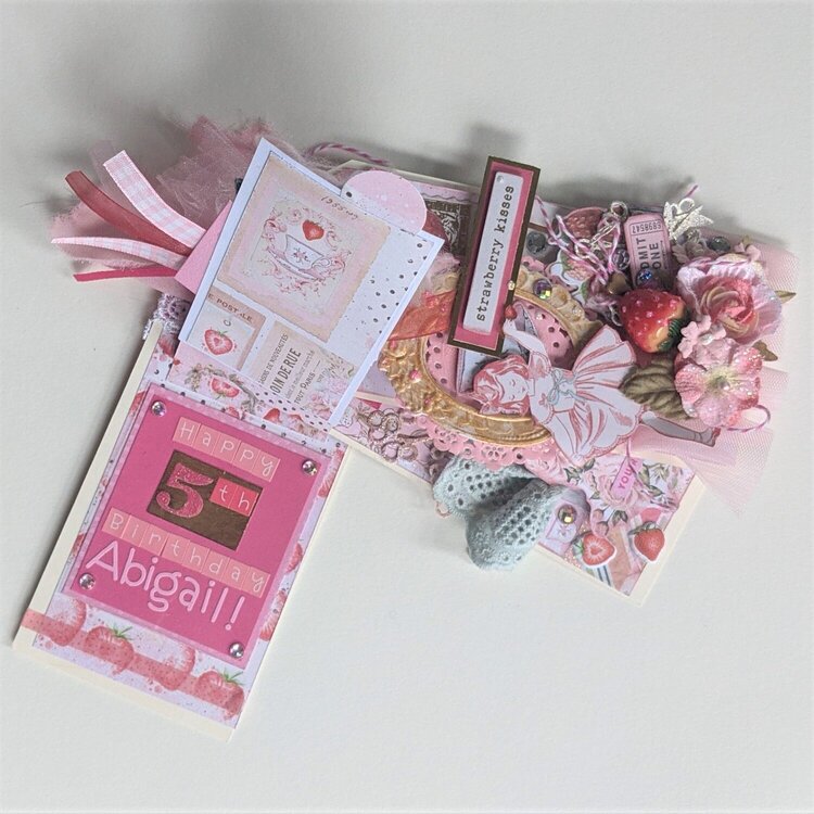 Birthday Card, mini tag album