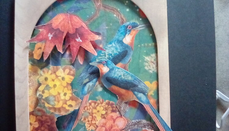 3-D Kingfisher card