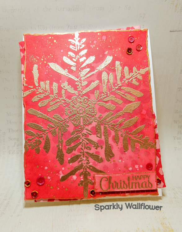 Red &amp; Gold Christmas card